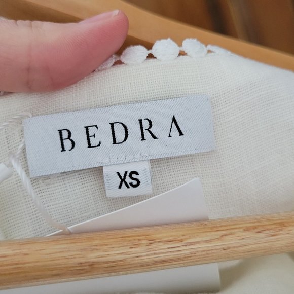 NWT BEDRA Vintage Under the Tuscan Sky Edwardian Midi Dress, XS, Linen, Wedding - Picture 12 of 16